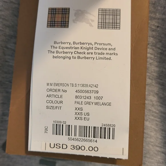 ORIGINAL BURBURRY T-SHIRT size XX SMALL - Picture 6 of 6